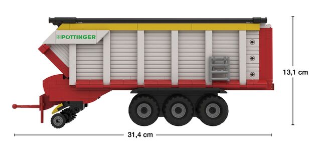 BRIXIES Plus 222.802 Pöttinger Jumbo - viacúčelový samozberací voz, 585 k