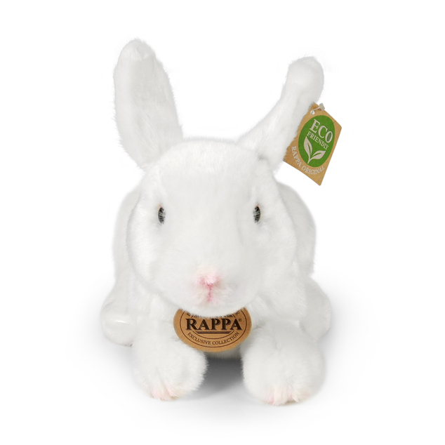 Plyšový králik biely ležiaci, 23 cm ECO-FRIENDLY