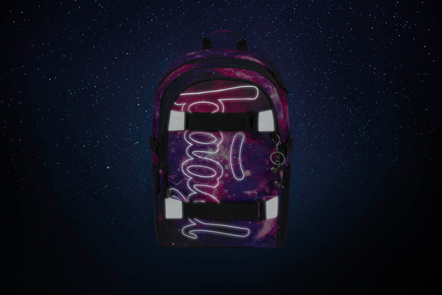 BAAGL SET 5 Skate Galaxy: Rucksack, Federmäppchen, Beutel, Gürteltasche, Laptop-Hülle