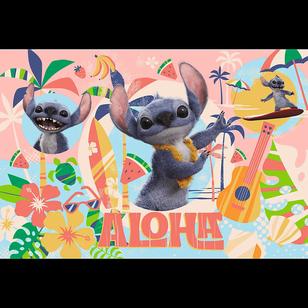 Trefl Puzzle 100 Stitch und Freunde in Aktion