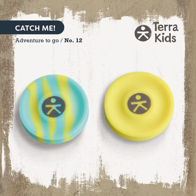 Haba Terra Kids Adventure Chyť ma! silikónové disky 2 ks modrý