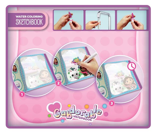 Gabby´s Dollhouse Rosa Wasserbuch Malen mit Wasser