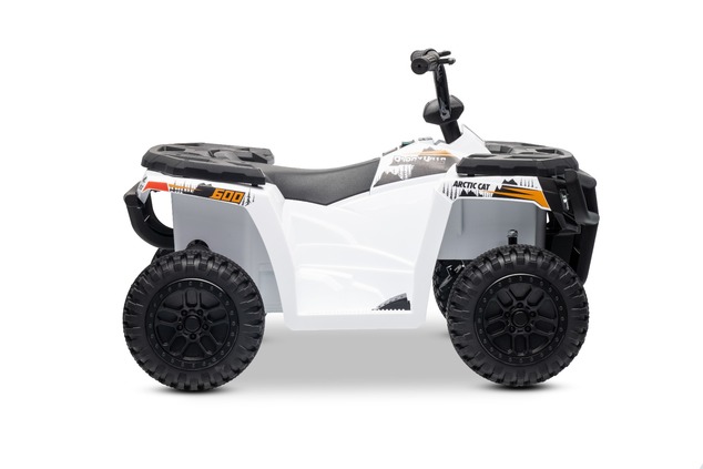 Licencovaná elektrická štvorkolka Arctic Cat 12V so zadným pohonom, biela, LED svetlá, Lít