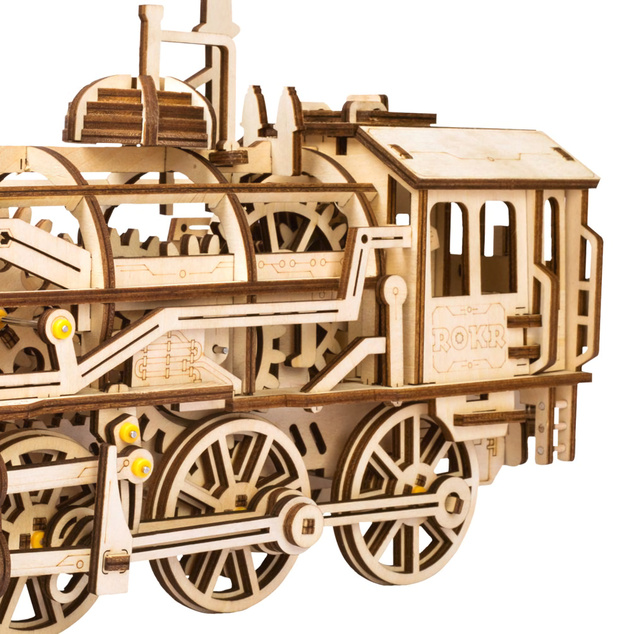 RoboTime 3D puzzle meccanico in legno Locomotiva a vapore