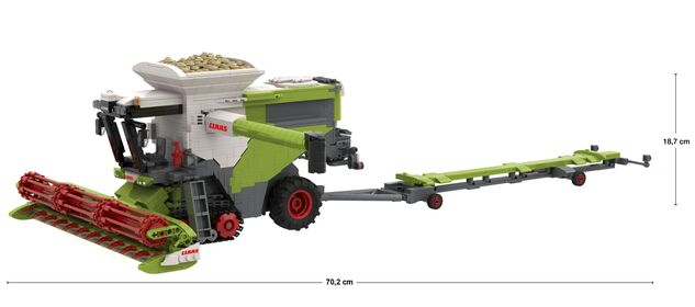 BRIXIES Plus 222.734 CLAAS LEXION 8900 TERRA TRAC - kombajn s prívesom, 1498 k