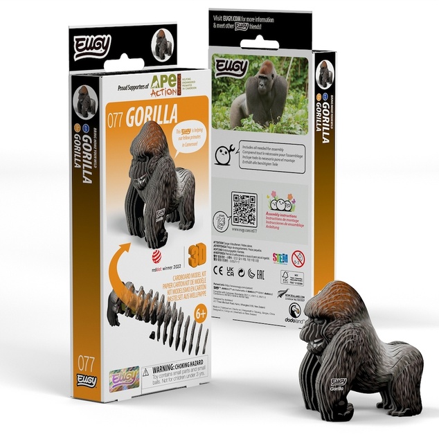 EUGY Gorilla 3D kartonasta sestavljanka