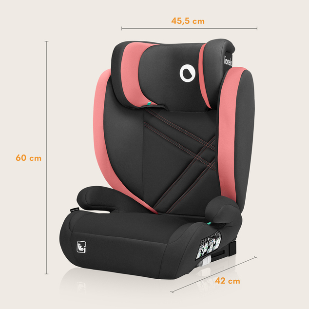 Lionelo Autosedačka Hugo i-Size (100-150 cm) Pink Baby