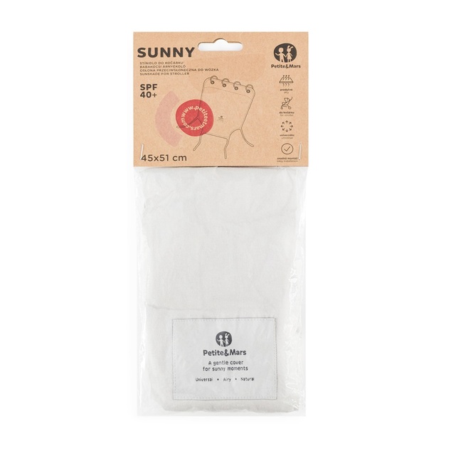 PETITE&amp;MARS Clona slnečná do kočíka Sunny Rose Petal