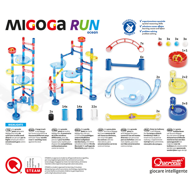 Quercetti Migoga Run Ocean - guličková dráha