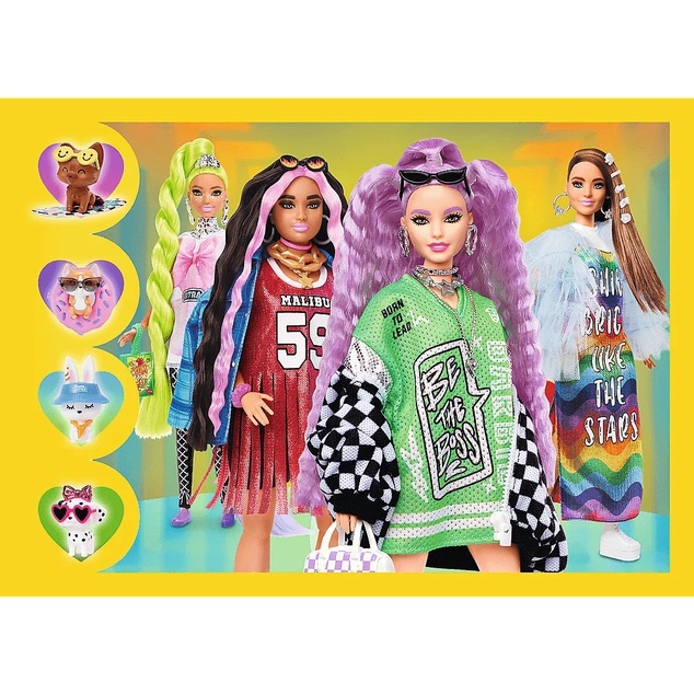 Trefl Puzzle 4 in 1 – Happy Barbie World / Mattel, Barbie