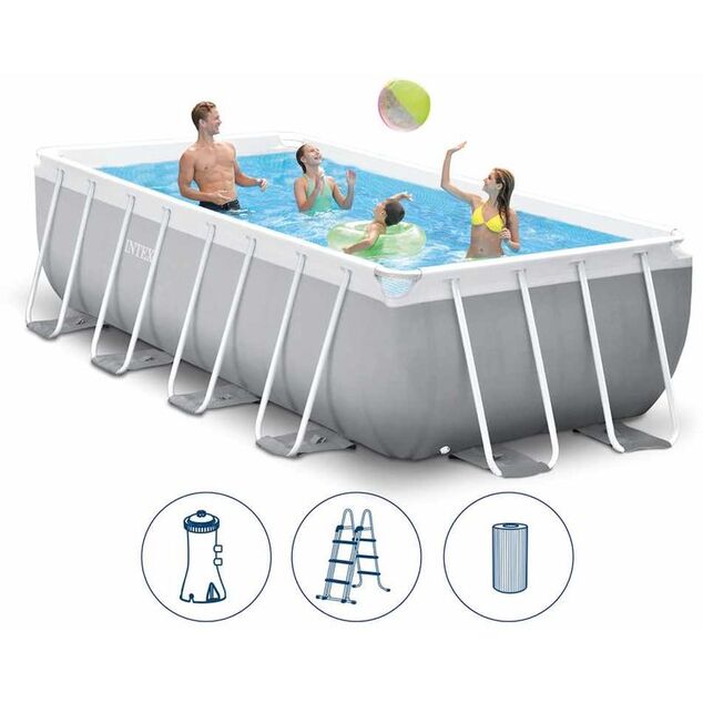Záhradný bazén INTEX 26788 Prism Frame Rectangular 400 x 200 x 100 cm kartušová filtrácia