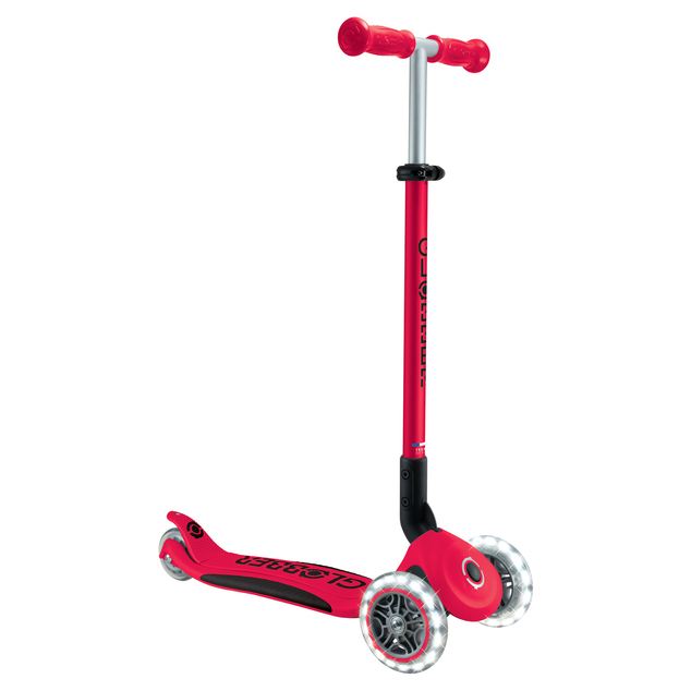 Trottinette pliable pour enfants Globber Elite Lights New Red