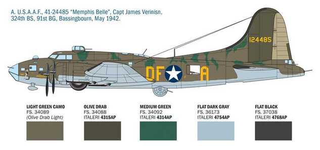 Model Kit letadlo 1487 - B-17F Flying Fortress (1:72)