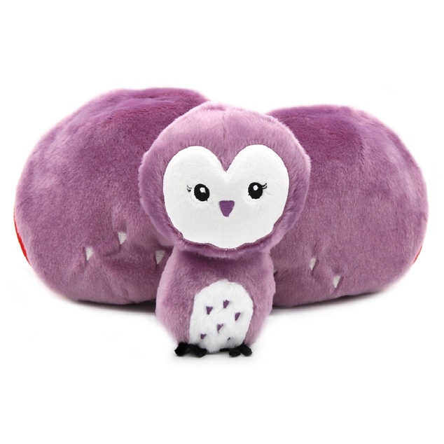 FLIPETZ 2v1 Plyšová sova / jahoda - Violet