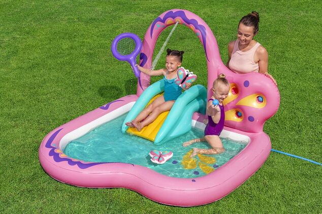 Bestway 53175 Detské nafukovacie herné centrum Butterfly Wonder, 180 x 180 x 117 cm