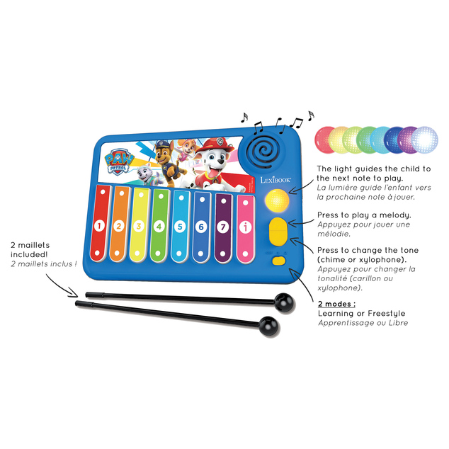 Lexibook Elektronický xylofón XYLO-FUN Paw Patrol