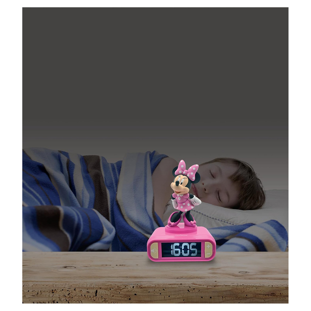 Lexibook Wecker mit 3D-Nachtlicht Minnie Maus