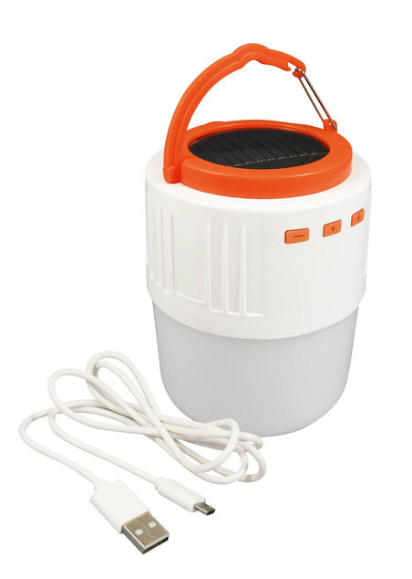 Kempingová lampa s reproduktorom