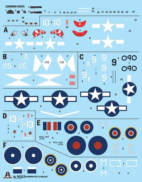 Model Kit repülőgép 91213 - F6F-3/5 Hellcat (1:72)