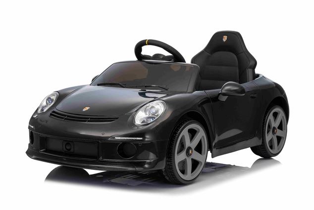 Elektrické autíčko RUF GT 12V, čierne, Otváracie dvere, 2.4 GHz diaľkové ovládanie, LED sv