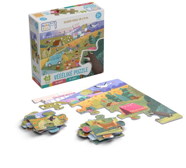 KukiKuk 80052 Veľké puzzle Na výlete