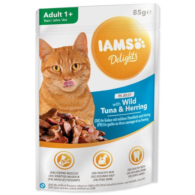 Kapsička IAMS tuniak a sleď v želé 85g