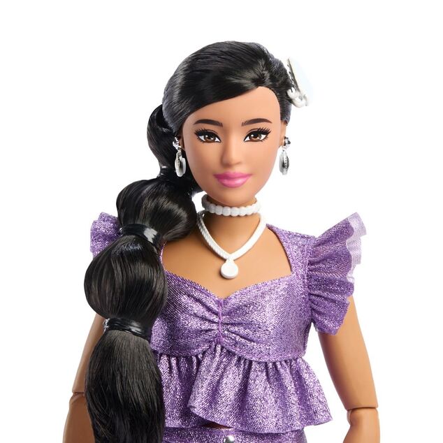 Mattel Barbie DELUXE Modelka Fialové šortky
