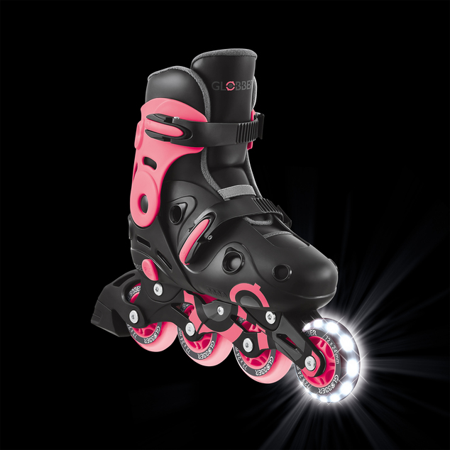 Globber Nastaviteľné inline korčule 34-37 Black-Coral Pink
