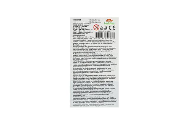 Lavagna magnetica bifacciale legno nero/bianco 35x43cm con rotolo di carta con accessori