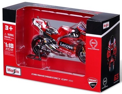 Maisto - Motorrad, Ducati Lenovo Team 2022, (#43 Jack Miller), 1:18