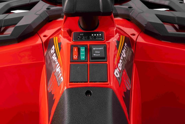 Licencovaná elektrická štvorkolka Arctic Cat 12V so zadným pohonom, červená, LED svetlá, L