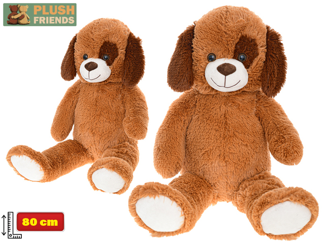 Plush Friends pes plyšový 80cm tmavo hnedý