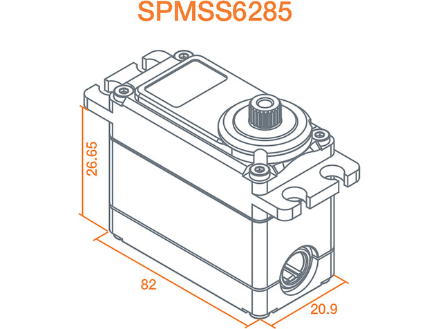 Spektrum servo S6285 High Torque HV MG Race 35.7kg.cm 0.10s/60° 23T