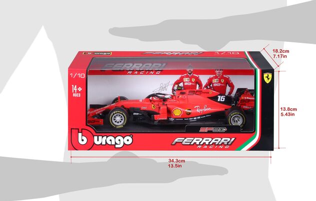 Bburago 1:18 Ferrari  Racing F1 2019 - SF90 Nr.16 Charles LeClercl