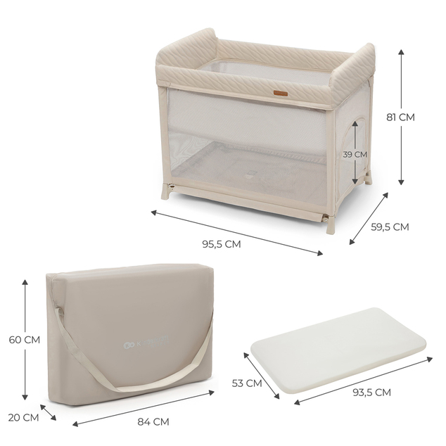 KINDERKRAFT SELECT Postýlka cestovní Moon Dream Beige