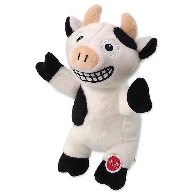 Hračky Dog Fantasy Playful Box Laughing zvieratká pískacie a šuštiaci chvost mix 29cm 18ks