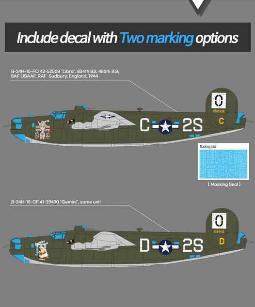 Model Kit avion 12584 - USAAF B-24H Liberator "Zodiac" (1:72)