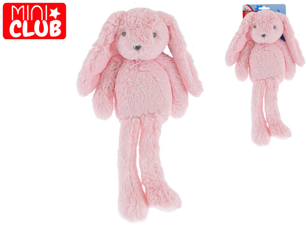 Mini Club zajačik plyšový ružový 30cm dlhé nohy
