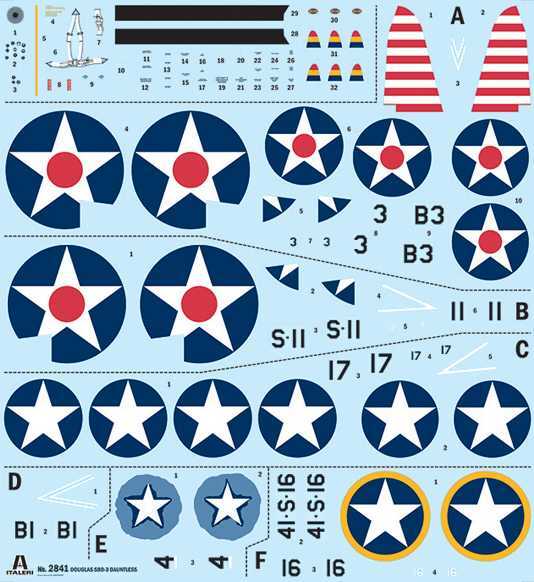 Model Kit letadlo 2841 - USN SBD-3 DAUNTLESS (1:48)