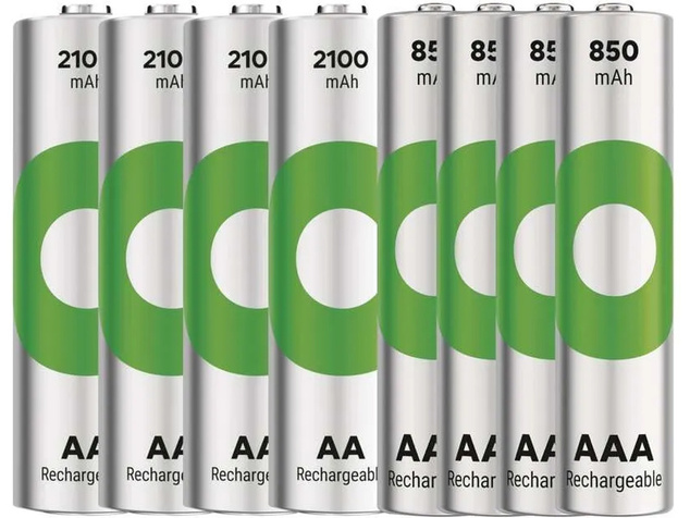 GP USB зарядно ECO AA/AAA + 4xAA 2100mAh + 4xAAA 850mAh GP ReCyko