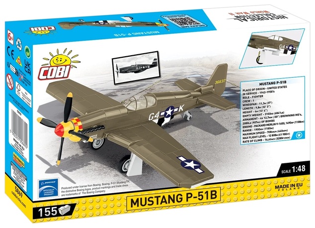 Cobi II WW Mustang P-51B, 1:48, 158 k