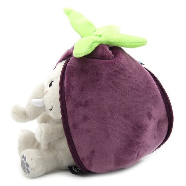 FLIPETZ 2v1 Plüschelefant / Aubergine - Velvet
