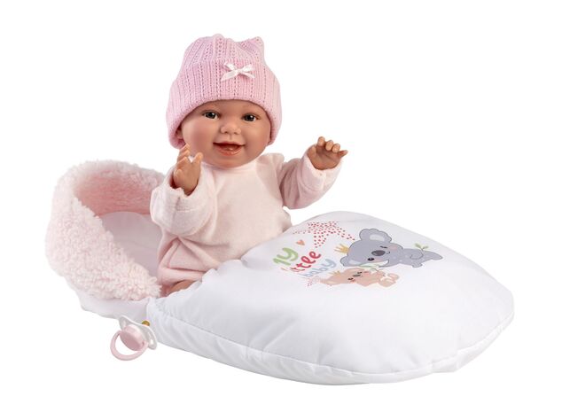 Llorens 63806 NEW BORN - muñeca bebé realista con sonidos y cuerpo de tela suave