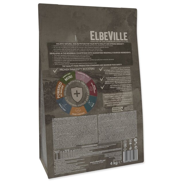Krmivo ELBEVILLE Puppy and Junior Mini Healthy Development Fresh Turkey 4kg