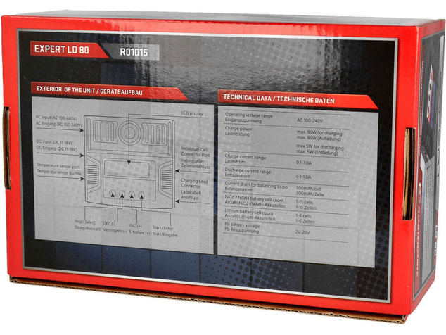 Robitronic polnilec Expert LD 80 80W AC/DC