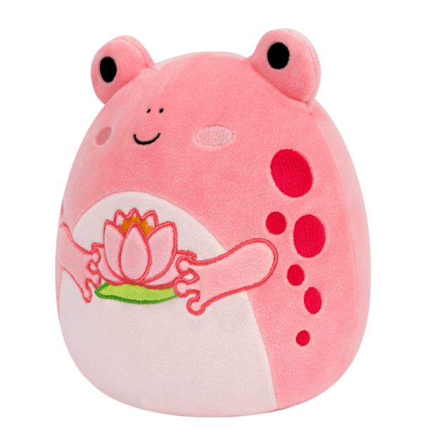 SQUISHMALLOWS Ružičasta žaba s lopočem - Lonina