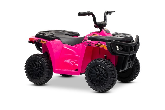 Licencovaná elektrická štvorkolka Arctic Cat 12V so zadným pohonom, ružová, LED svetlá, Lí