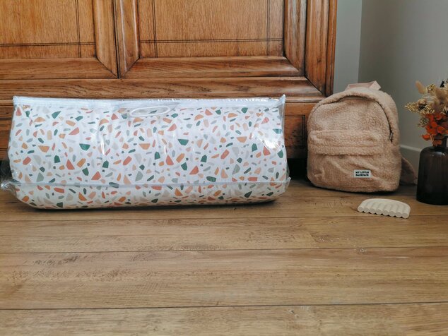 Materasso arrotolabile da viaggio Rolled 60×120×4 cm, Terazzo