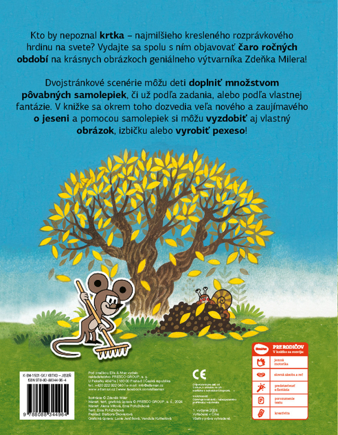 KRTKO a JESEŇ Kniha samolepiek