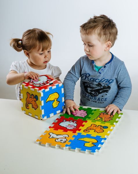 Penové puzzle Moje prvé zvieratká 15x15x1,2cm 6ks MPZ